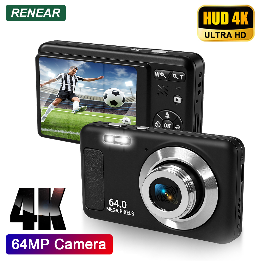 Electronic Gadgets For Home - กล้องดิจิตอลพกพา 4K Ultra HD 64MP ซูม