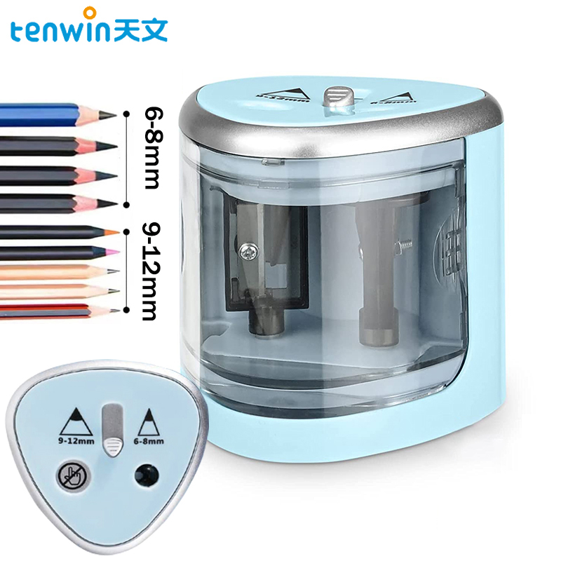 Electronic Gadgets For Home - Tenwin ใหม่สองหลุมไฟฟ้าอัตโนมัติกบเหลาดินสอสวิทช์กบเหลาดินสอ Home Office เครื่องเขียนโรงเรียน Art