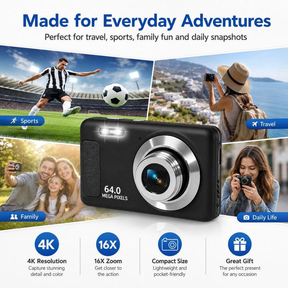 กล้องดิจิตอลพกพา 4K Ultra HD 6 - Electronic Gadgets For Home บทวิจารณ์และราคา